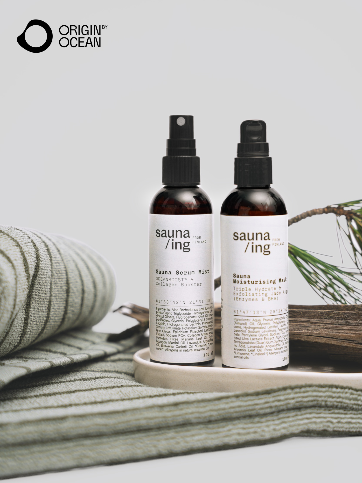 Origin by Ocean Bundle – Sauna Serum Mist & Sauna Moisturising Mask